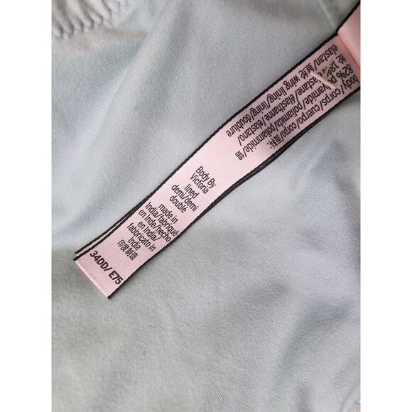 Victoria's Secret Body By Victoria Shiny Mint Green/Blue Bustier Bra Size 34DD - Picture 9 of 10